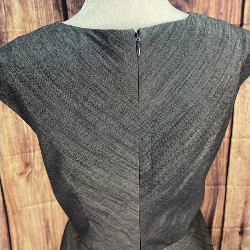 Calvin Klein gray cotton blend V-neck dress women’s size 6 Calvin Klein - Picture 11 of 13
